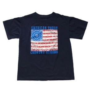 Lifestyle Classics American Tough Country Strong Flag Graphic Tee Large